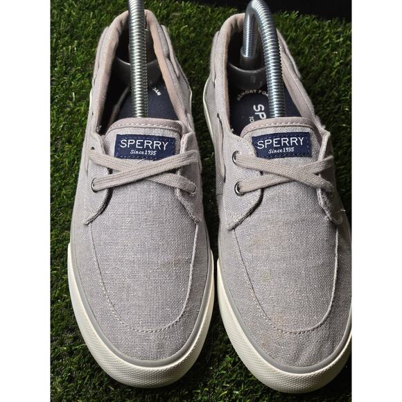 Sperry Womens Pier Boat Sparkle Canvas Slip On Sneakers Casual - Grey - Size 6.5 - Picture 5 of 9